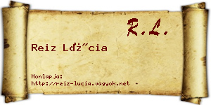 Reiz Lúcia névjegykártya
